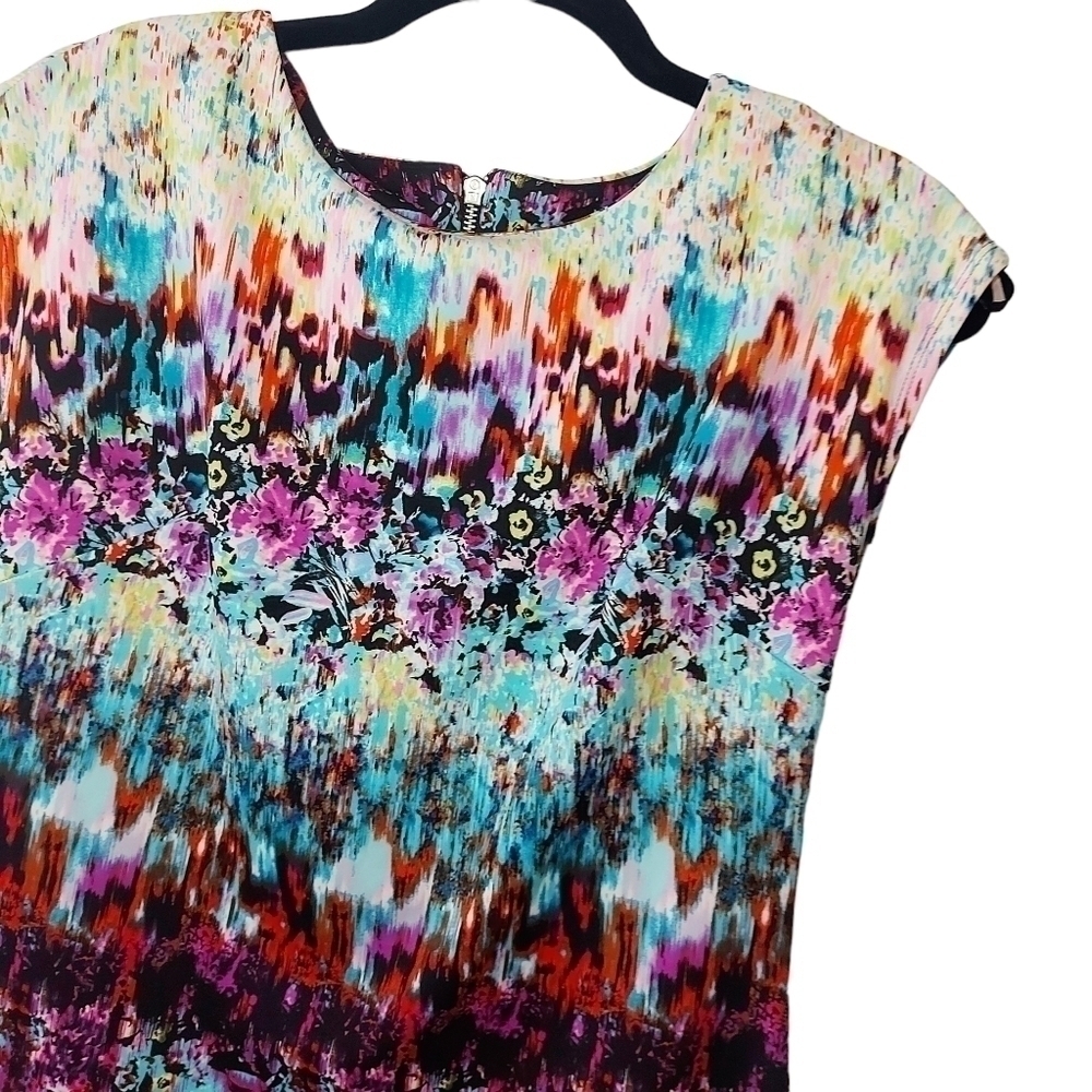 CYNTHIA ROWLEY Multicolor Print Dress Size 4 - Picture 4 of 6